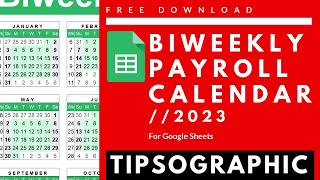 FREE Biweekly Payroll Calendar Google Sheets  2023 [upl. by Duffy]