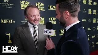 Rian Johnson interview  2023 HCA Film Awards [upl. by Anatak]