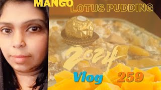 Mango Dessert  Mango Lotus Biskoff Pudding  Vlog 259 mangopudding dessert desserts malayalam [upl. by Goody]