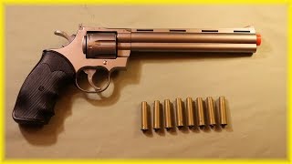 UHC MAGNUM Spring Airsoft Revolver Review 8quot Barrel [upl. by Drawe606]