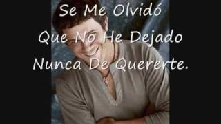 Alejandro Sanz Se Me olvido todo al Verte letra [upl. by Nnayd]