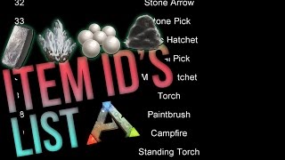 ARK ITEM IDs  ARK ITEM IDs LIST FOR ADMINS  HOW TO SPAWN ITEMS XBOX  PS4  PC [upl. by Anni]