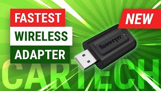 Fastest Wireless 2in1 Adapter in 2024  Sunweyer Wireless CarPlay amp Android Auto Dongle Review [upl. by Burchett]