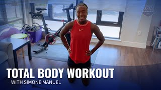 3 Rounds At Home Workout with Olympian Simone Manuel [upl. by Roze]