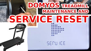 DOMYOS TREADMILL HOW TO RESET SERVICE MESSAGE MAINTENANCE LUBRICATION BELT TIGHTNESS DECATHLON [upl. by Noyahs784]