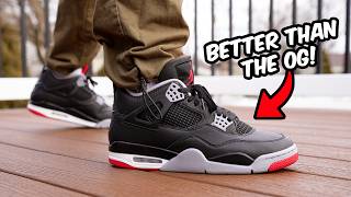 Air Jordan 4 BRED Reimagined REVIEW amp On Feet [upl. by Ogdon455]