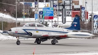 National Research Council Canadair T33 Silver Star T33 departing amp landing in Ottawa YOWCYOW [upl. by Reidar]