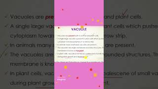 Vacuoles Functions Structure and Importance in Cells  YouTube Short [upl. by Ise]