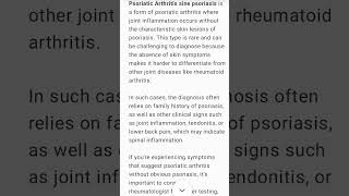 Psoriatic Arthritis sine Psoriasis rheumatology psoriasis psa spa psoriatic arthritis [upl. by Kress97]