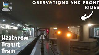 Heathrow T5 Transit train  Departures Arrivals amp Observations [upl. by Bashemath411]