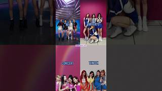 BLACKPINK  DDUDUDDUDU MV vs INKIGAYO vs CONCERT vs TIKTOK jisoo lisa rosé jennie shorts [upl. by Kahcztiy]