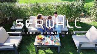 Outdoor Sectional Sofa Set Assembly Guide [upl. by Ttennaj]