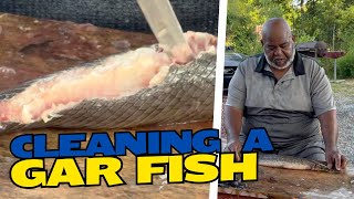 CLEANING A GAR FISH fypyoutube fishing garfish fish explorepage [upl. by Burnie]