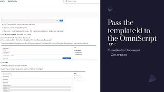 Pass the templateId to the OmniScript EP16 [upl. by Akerdnahs228]