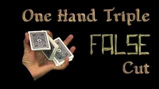 One Hand Triple FALSE Cut TUTORIAL [upl. by Desdamonna840]