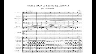 Ravel  Pavane pour une infante défunte orchestral score [upl. by Baniaz40]