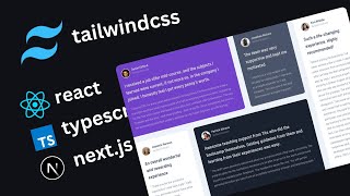 Creating a Testimonial Grid with Reactjs and Tailwind CSS [upl. by Ttergram]