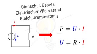 Erklärung  Ohmsches Gesetz elektrischer Widerstand amp Leistung [upl. by Mit699]