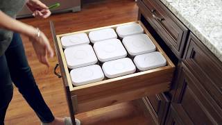 KraftMaid® Deep Drawer Organizer with OXO Canister Storage [upl. by Ierbua]