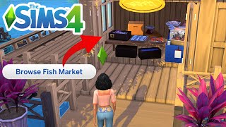 How To Buy Fish Fish Market Location  The Sims 4 [upl. by Octavie]