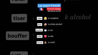 FRENCH SLANGS 🇫🇷frencheducationvocabularyfrenchvocabularyeasyfrenchdelffrenchlanguagelearner [upl. by Broek]