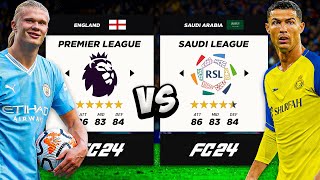 PREMIER LEAGUE vs SAUDI LEAGUE in FC24 🔥 [upl. by Aivekahs]