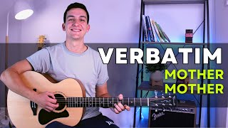 How to play Verbatim Mother Mother  Guitar Lesson with Chords [upl. by Normi998]