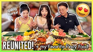 🇵🇭 FILIPINO BOODLE FIGHT with KOREAN PARENTS 🇰🇷  Mukbang QampA With MY FAMILY [upl. by Beetner830]