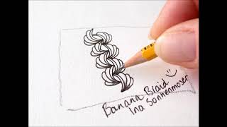 How to draw tanglepattern Banana Braid and a bonus [upl. by Suiramaj553]