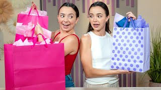 Twins Swap Birthday Gift Exchange  Merrell Twins [upl. by Werdn526]