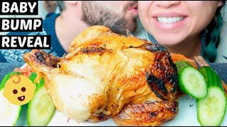 ASMR Baby BUMP REVEAL Whole Rotisserie Chicken 🍗먹방 No Talking suellASMR [upl. by Wisnicki]