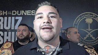 ANDY RUIZ KNOWS JOSHUAS GAME PLAN IN REMATCH quotHE WILL BE BOXING amp JAB ME I GOTTA LET MY HANDS GOquot [upl. by Airdnal]