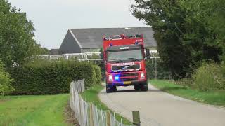 Brandweer Ochten SBH 089461 Camping Betuwe Hoge Dijkseweg Kesteren BR wegvervoer Caravan [upl. by Halilak]