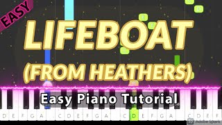 Lifeboat From Heathers  Easy Piano Tutorial [upl. by Liesa]