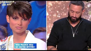 TPMP Cyril Hanouna invite Miss France Eve Gilles la tutoie et ne fait pas mieux que Quotidien [upl. by Catlee]