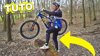 TUTO Passer un tronc à VTT 2 techniques [upl. by Einahpets]