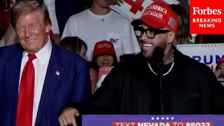 We Need You Back Musician Nicky Jam Joins Trump On Stage At Campaign Rally In Las Vegas Nevada [upl. by Hannibal727]