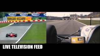 Senna crash  Split screen comparison [upl. by Annhej]