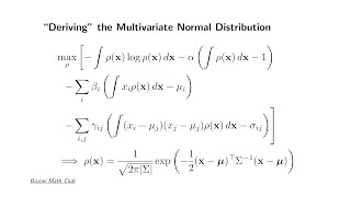 Deriving the multivariate normal distribution from the maximum entropy principle [upl. by Aicena]