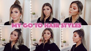 HOW I STYLE MY SHORT HAIR  QUICK amp EASY HAIRSTYLES 2019  MOLLERINA [upl. by Ennaitsirk]