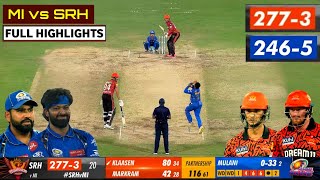 SRH 277 Runs Highlights  SRH vs MI Highlights 2024  MI vs SRH 2024  SRH 277 Runs Highlights 2024 [upl. by Akla]