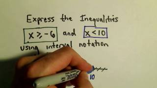 Using Interval Notation to Express Inequalities  Example 1 [upl. by Trow]