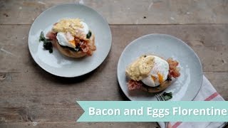 RECEPT  Bacon amp Eggs Florentine [upl. by Aehtrod]