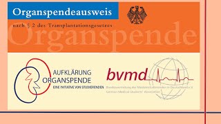 Der Organspendeausweis  Aufklärung Organspende [upl. by Laucsap]