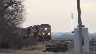 UP Mixed Freight Train Thru Valmeyer Illinois 12124 [upl. by Walburga]