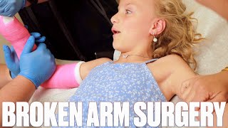 FINDING OUT IF OUR DAUGHTER NEEDS SURGERY ON HER ARM BROKEN IN TWO PLACES  GETTING CAST PUT ON [upl. by Xxam]