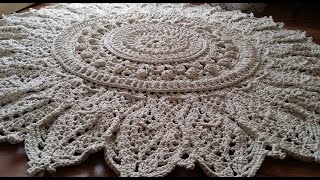 Часть 2 ВЯЗАНЫЙ КОВЕР 712 ряд МК мастер класс CROCHET RUG [upl. by Yessydo]