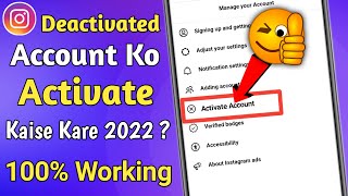 How to reactivate instagram account 2022  Instagram deactivate account ko activate kaise kare [upl. by Ike]