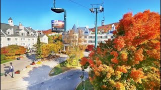 4K🇨🇦 Discover CANADA  AUTUMN RIDE and Walk in MontTremblant village Quebec [upl. by Lyrak18]