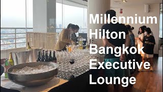 Executive Lounge at Millennium Hilton Bangkok [upl. by Sidra799]